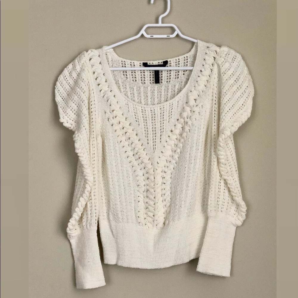 BCBG Ivory knit sweater